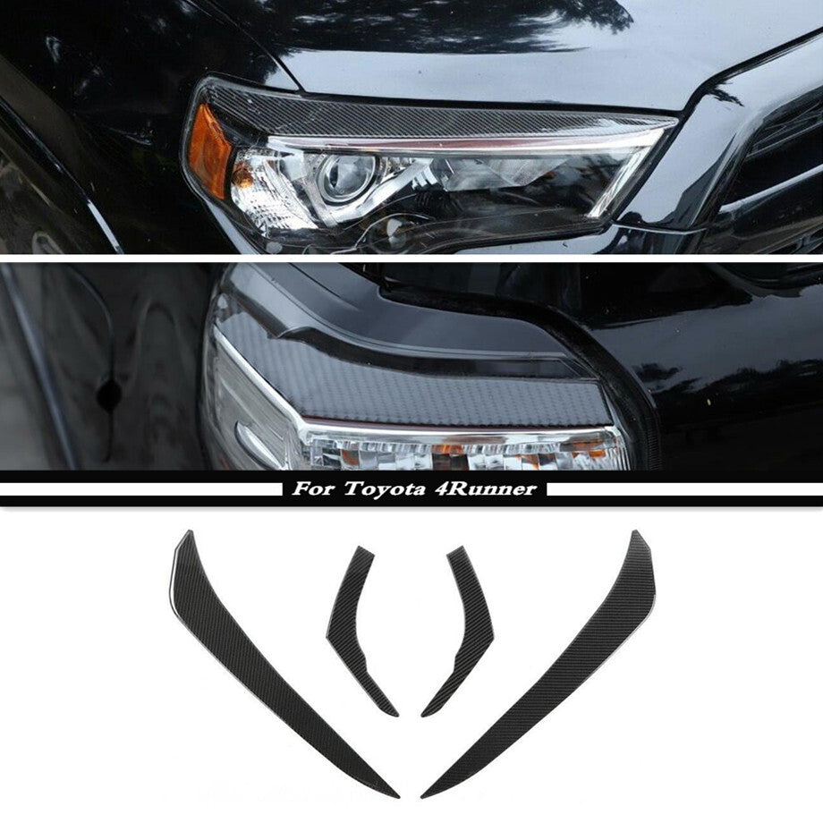 Real Carbon Fiber Rearview Mirror Molding Cover Trim For 4Runner 10-2023 v