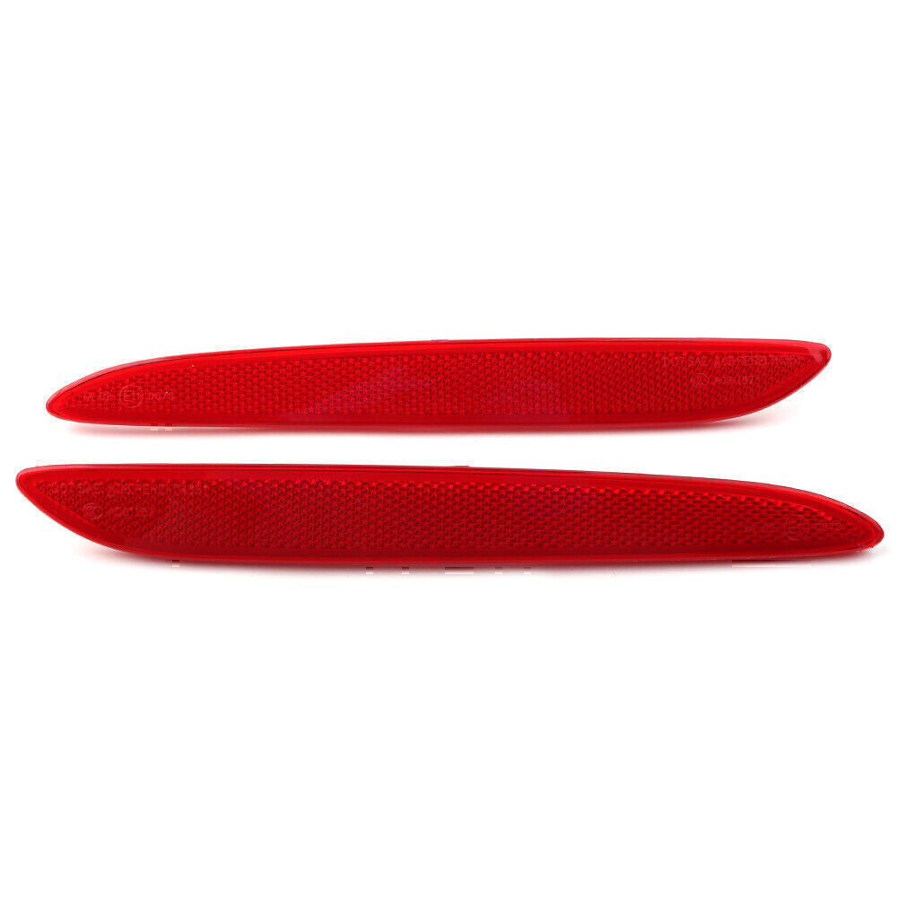 Pair Rear Bumper Trim Side Reflector for Jaguar XJ 2010-2017 Red Q