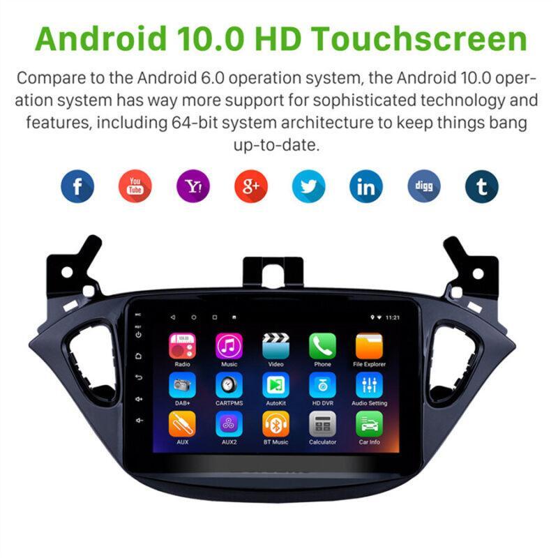 Android 10.0 Car GPS Navigation Player WiFi 8 Compatible with for Opel 2015-19 for Corsa 13-16 Adam- n