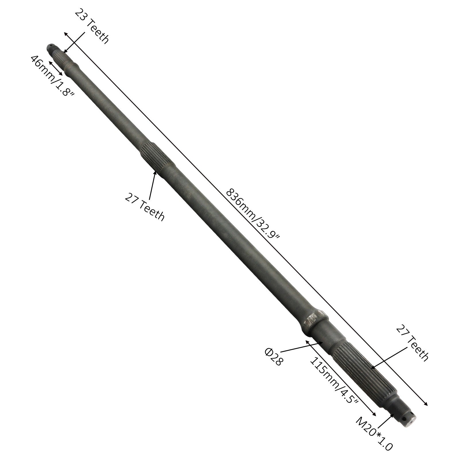 Rear axle compatible with for Honda TRX 420 500 520 Foreman Rancher 42311-HR3-A20 14-2023