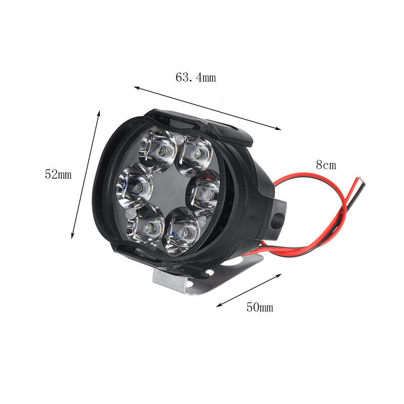 2-Pack 12V Motorcycle LED Driving Fog Lights, Off-Road Bicycle Work Lights n