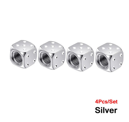 4-piece car tire valve cover rod air dust cover black and white skull for Peugeot