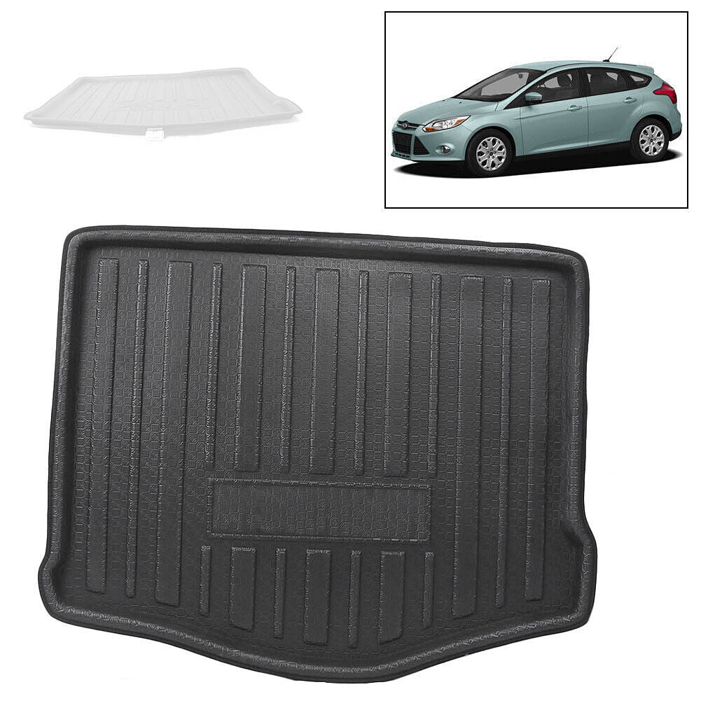 Car Rear Trunk Mats Liner Cargo Floor Tray Fit for Ford Focus Hatchback 2012-2017