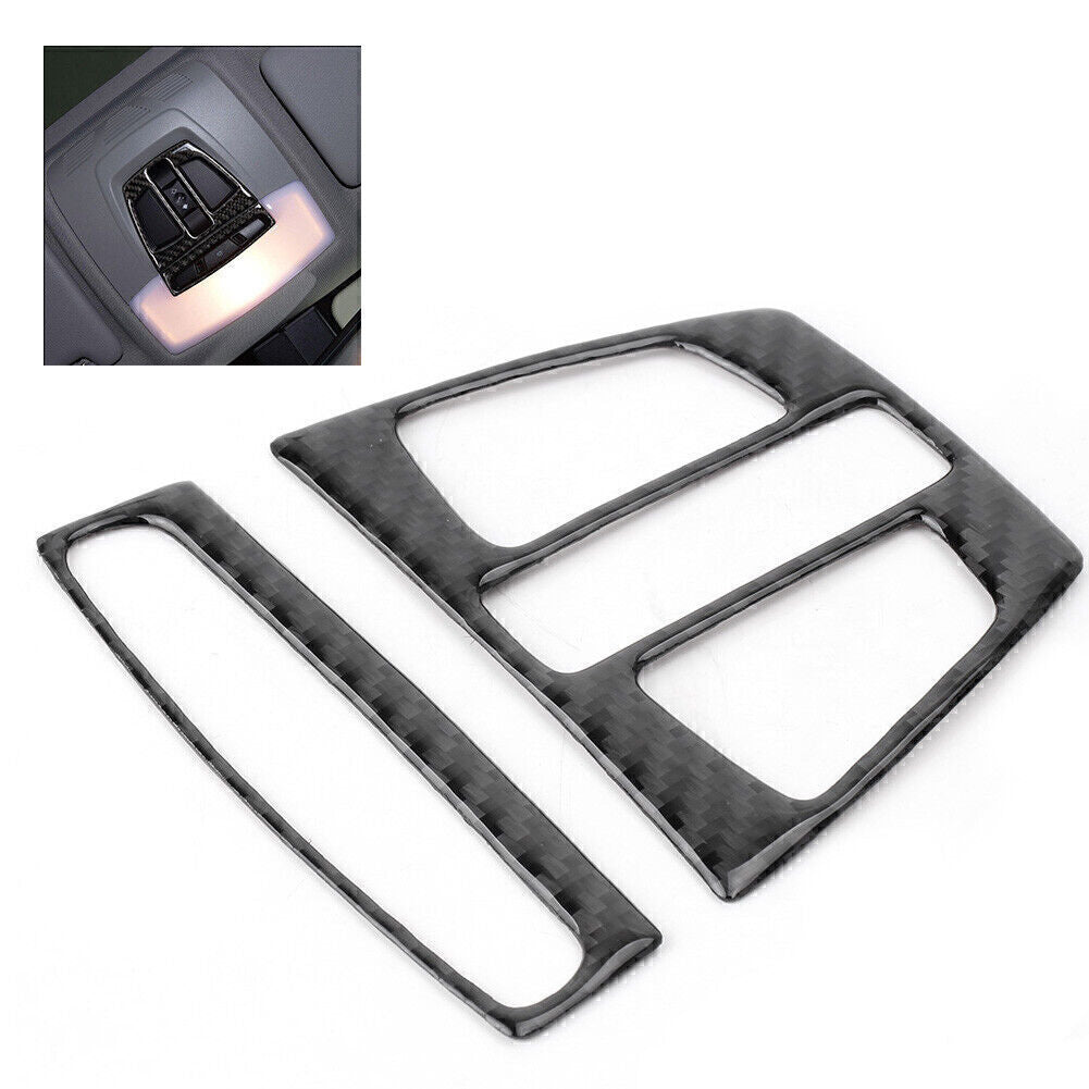 Carbon Fiber Interior Front Reading Lights Lamp Cover Trim for BMW X1 X5 X6 F30