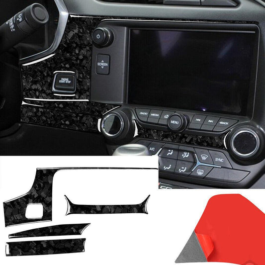Forged Carbon Central Control Navigation Cover for Chevrolet for Corvette C7 2014-19