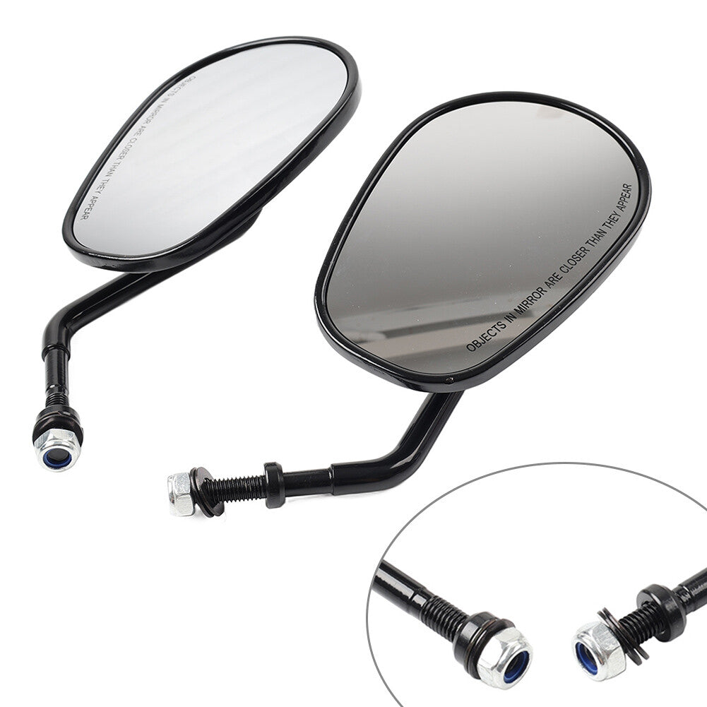 2X Rear View Side Mirror Fit for Harley-Davidson Sportster XL 1200 883 Softail Black