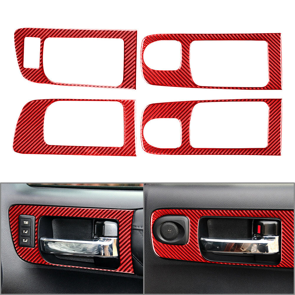 RHD Carbon Fiber Inner Handle Frame Trim Fit for Toyota Tundra 2014-2021 2015 16