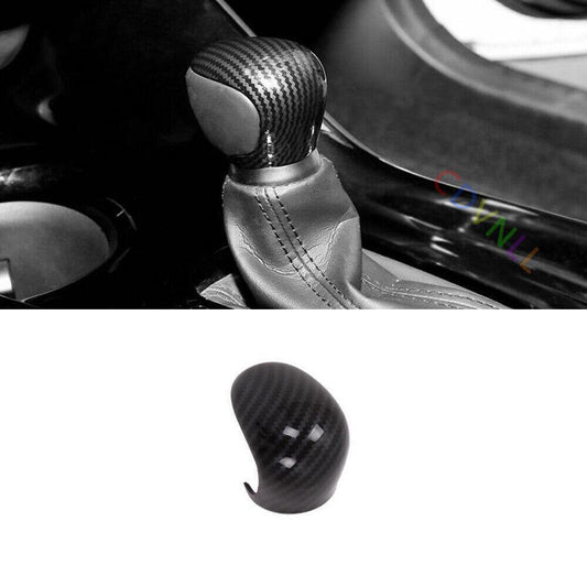 1P Console Gear Shift Knob Head Cover Trim for Toyota C-HR 2018-22 Carbon Fiber