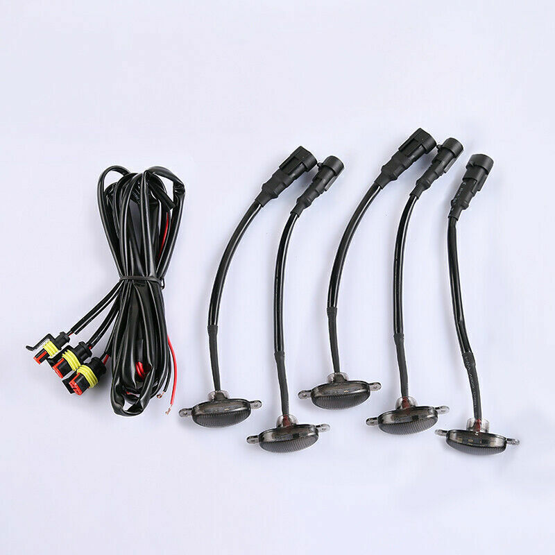 for Dodge Durango 2008-2024 smokey Style Front Grill LED Marker Light 5Pc