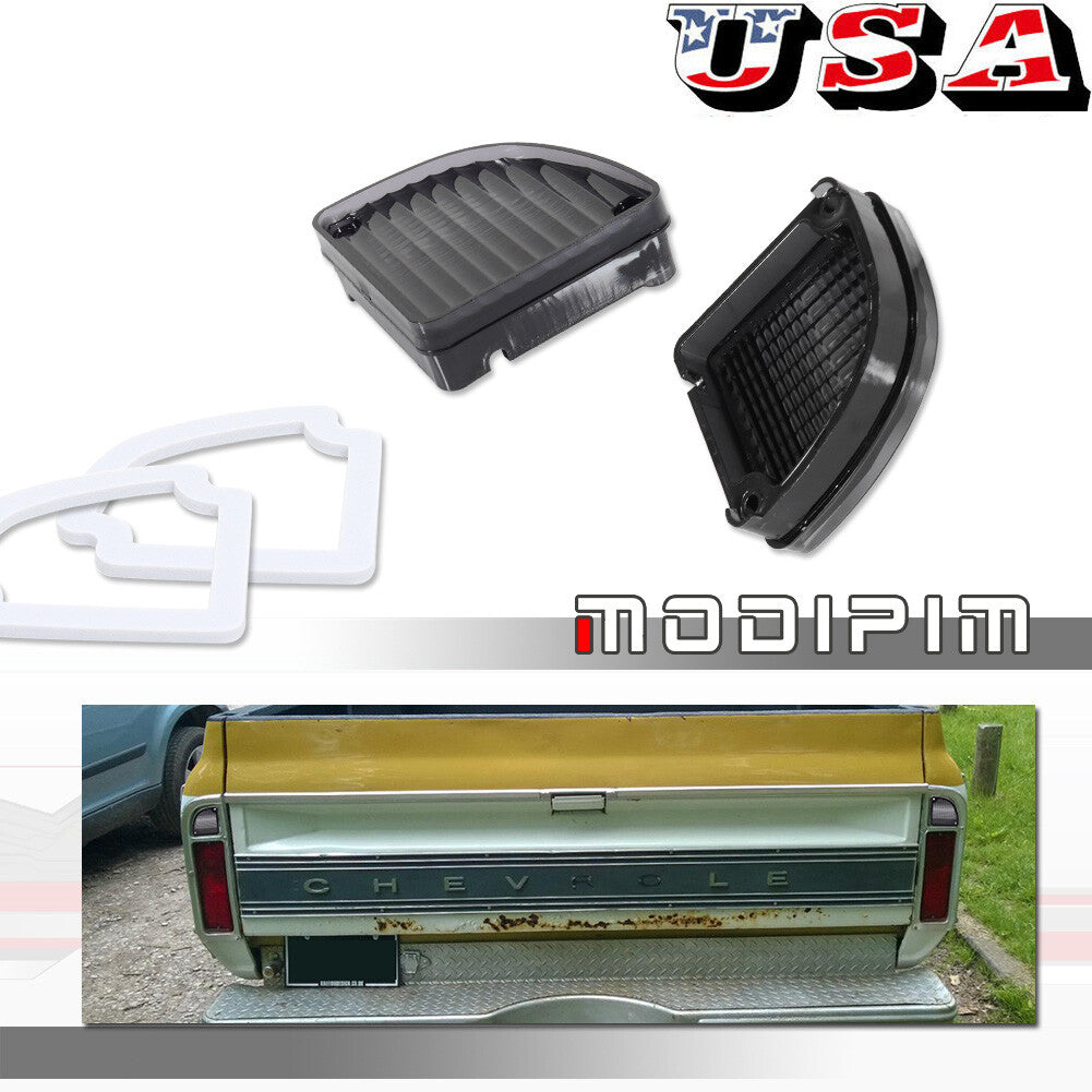 Smoked spare taillight lens set suitable for 1968-1972 for GMC C10 pickup trucks- v