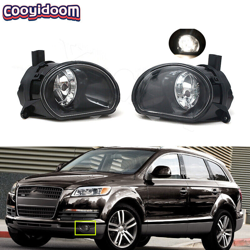 Front fog lights with bulbs suitable for Audi Q7 2007 - 2009 and for Audi A3 2004 - 2008. LHRH