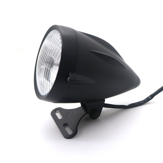 Motorcycle Black Bullet Retro Headlight for Honda for Suzuki for Yamaha for Kawasaki Custom Q