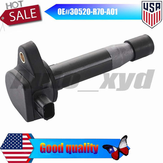 The 30520-R70-A01 ignition coil is suitable for Acura RL, TL, TSX 3.5L, 3.7L for Honda Accord Crossstour.