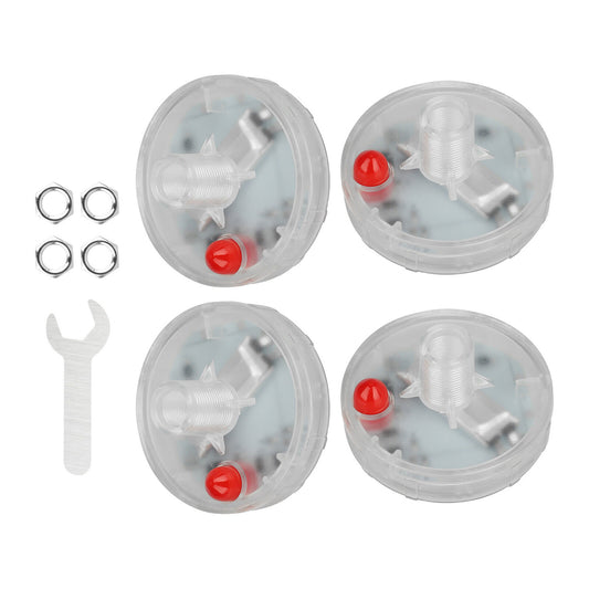 4PCS Solar Energy Car Wheel LED Flashing Light Wheel Hub Tire Valve Cap Lamp