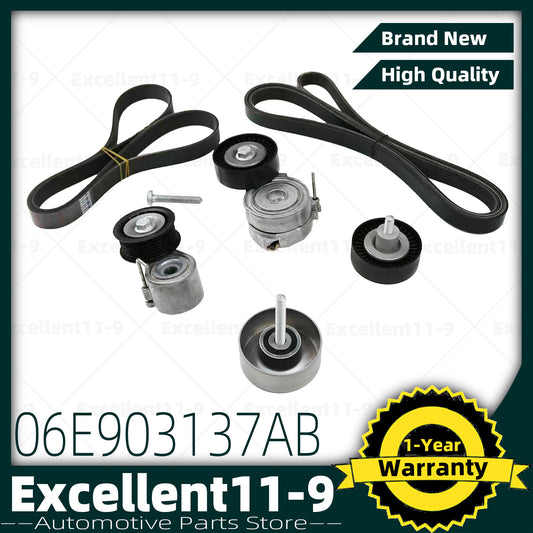 3.0T drive belt kit for Audi A6 Quattro CAJA CCAA 6PK2456 7PK1270 06E903133Q- n