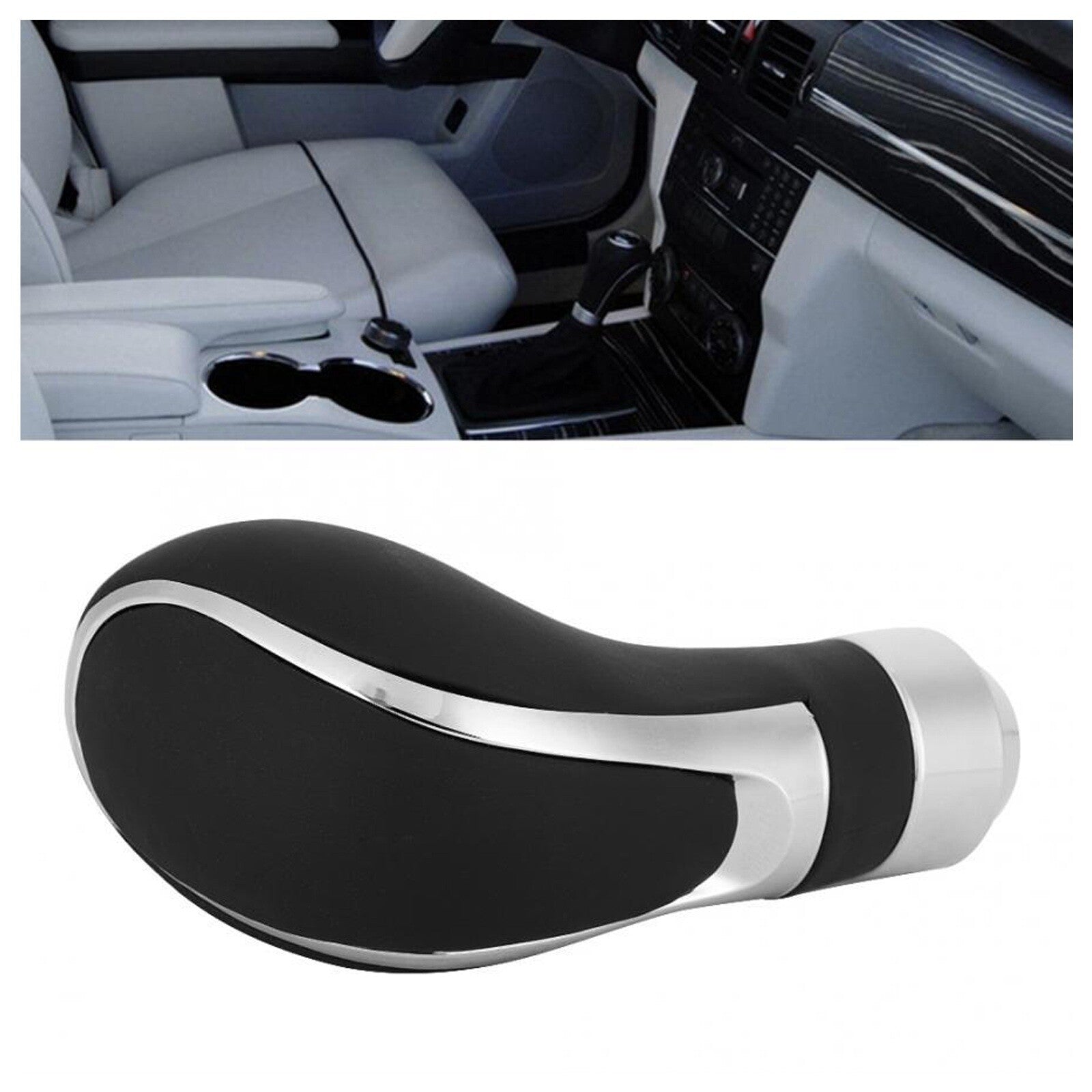 Gear Shift Knob Shifter Lever Head Leather fit Manual Automatic Transmission AT