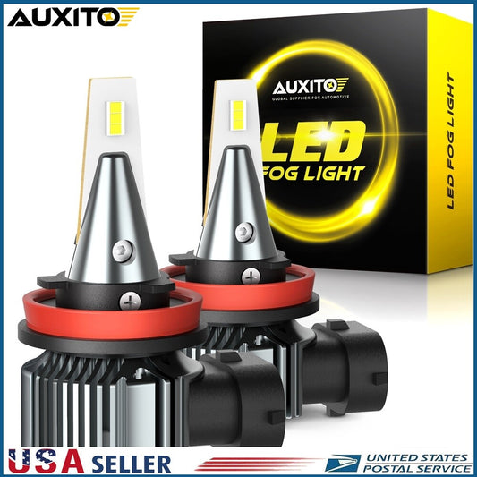 AUXITO LED Chime Red H8 H16 H11 Chime Red 6500K, Cyan Red