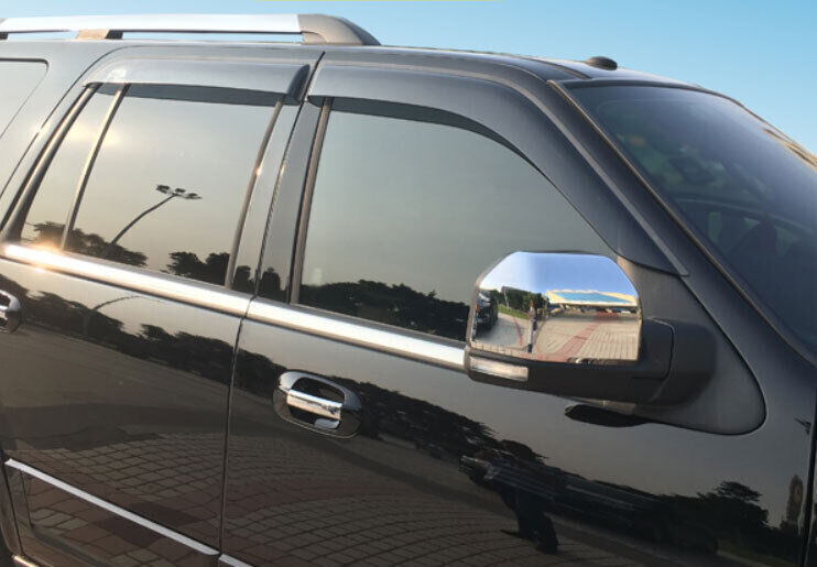 Window Visor Shades for Lincoln for Navigator 18-22 Sun Rain Guard Matte Black