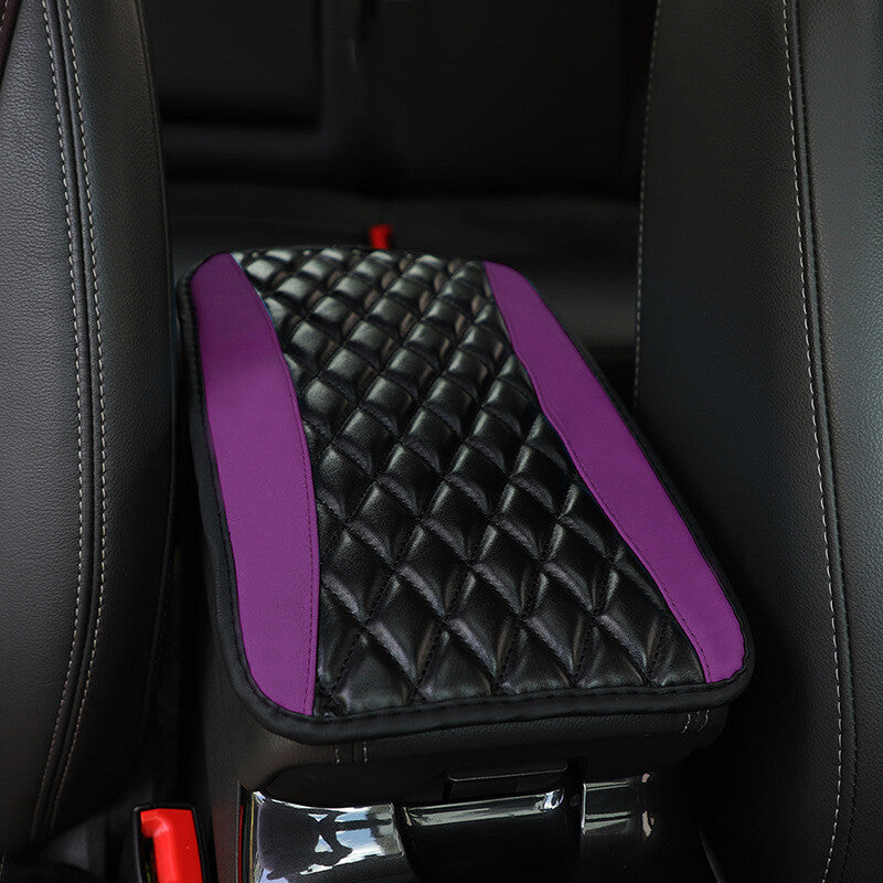 1*Universal Car Accessory Armrest Cover Center Console Box Pad Protector Purple