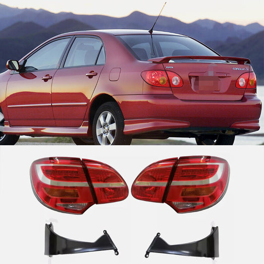 Led Tail Lights Lamp Red / Clear&cover bases For 2003~08 for Corolla ZRE120 n