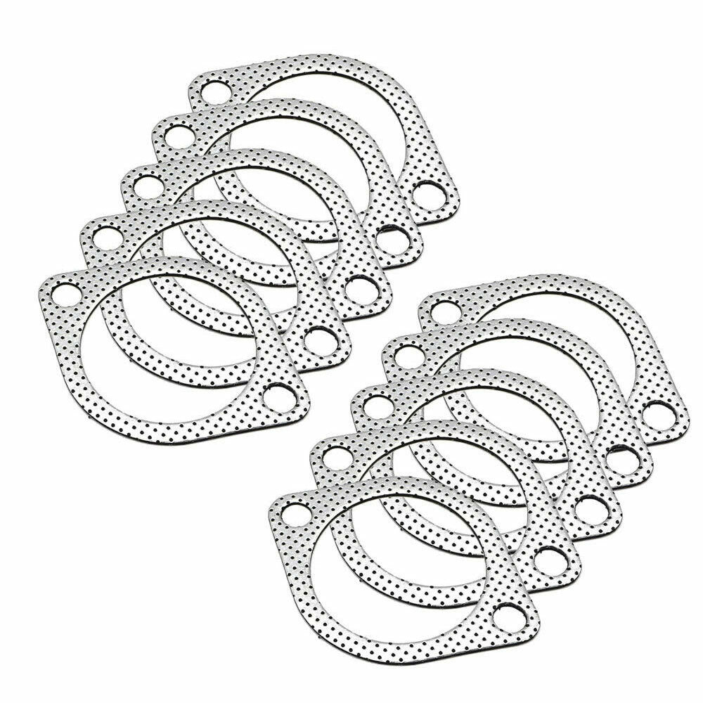 10pcs 3 Catback Exhaust Header Down Pipe Manifold Collector Flange Gasket 3inch