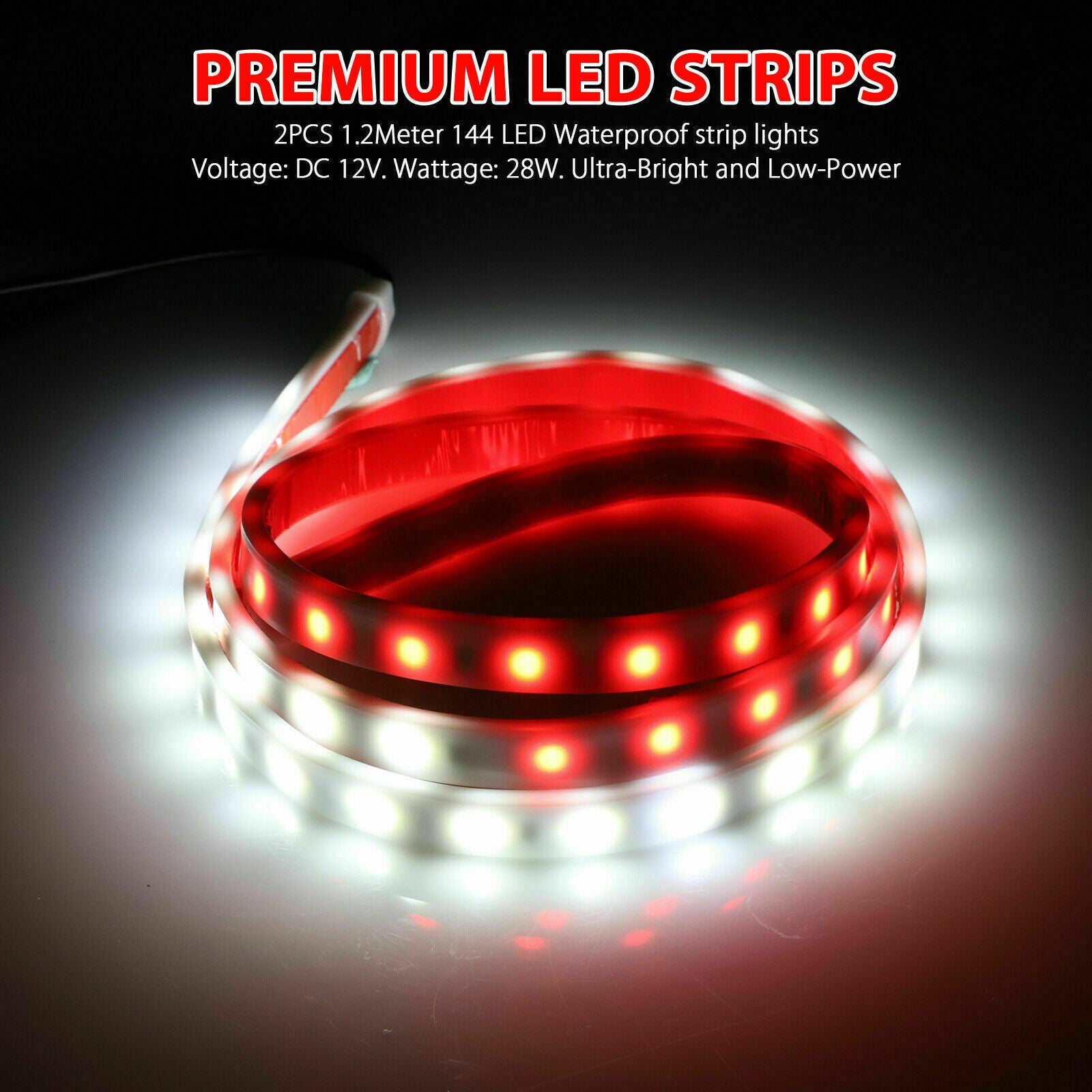 Car Door Opening Warning LED Strip Light Flashing Signal Anti-collision Safety Q