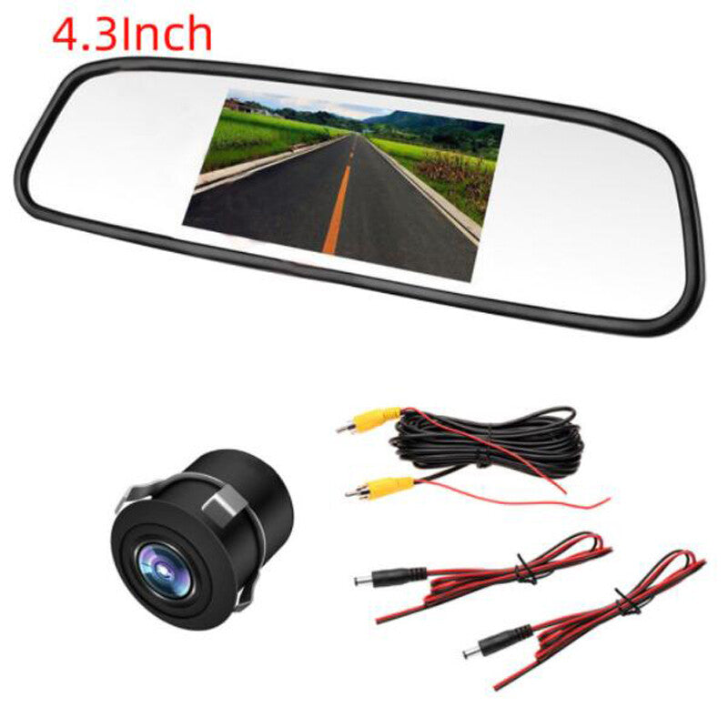 US 4.3 1080P Rearview Mirror Car Mirror Monitor Backup Camera System Part Kit v