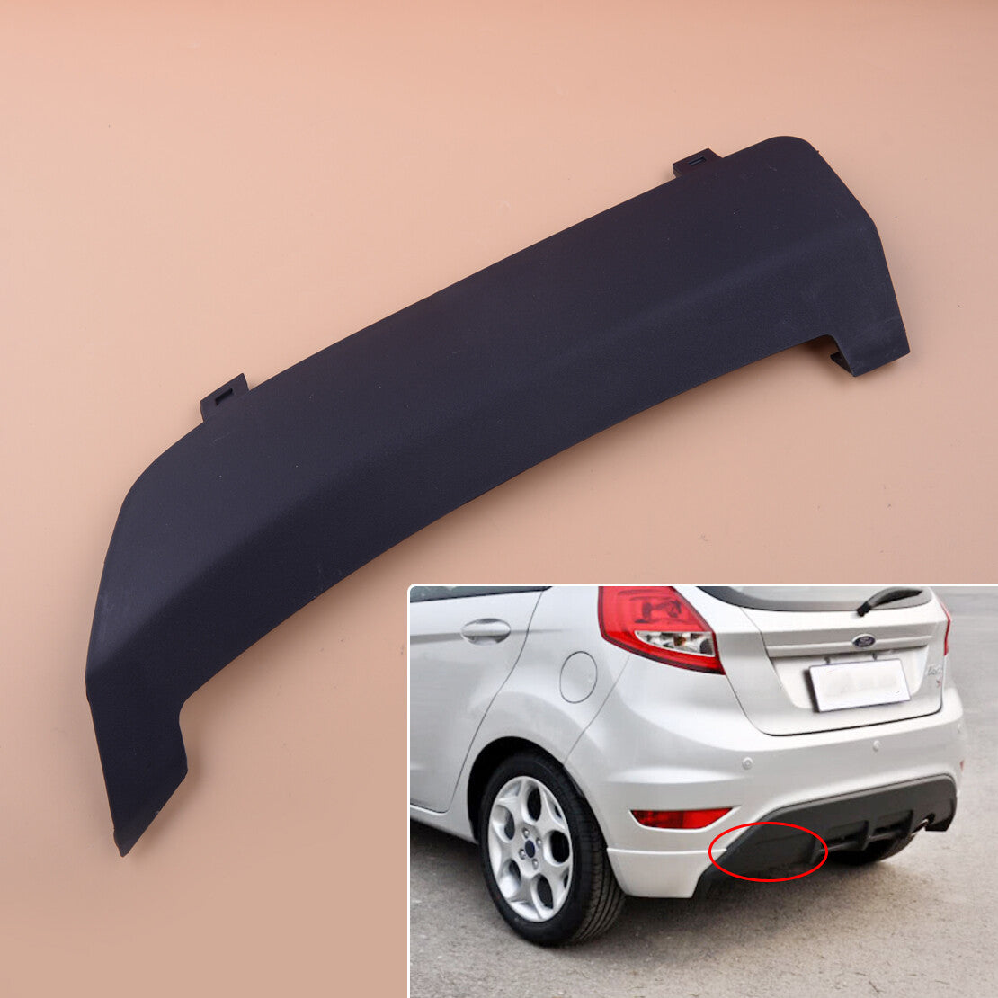 Rear Bumper Tow Hook Cover Cap Replace Fit for Fiesta MK7 2008-2016 v