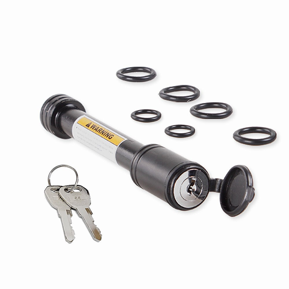 5/8 Trailer Hitch Locking Barbell-Style Lock Pin Anti-rattle 2 Receiver Black Q