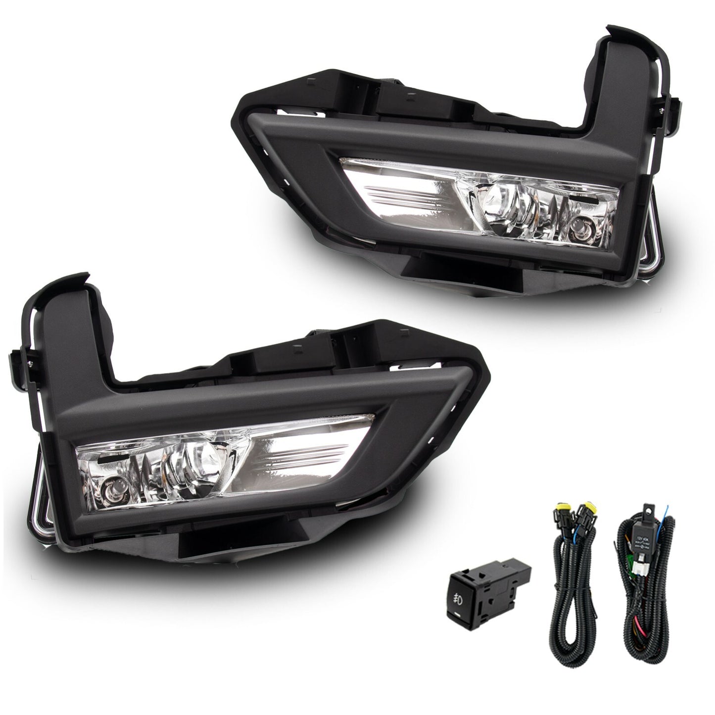Fog lamp assembly for 2017 - 2020 for ROGUE/X-TRAIL L+R (transparent) - v