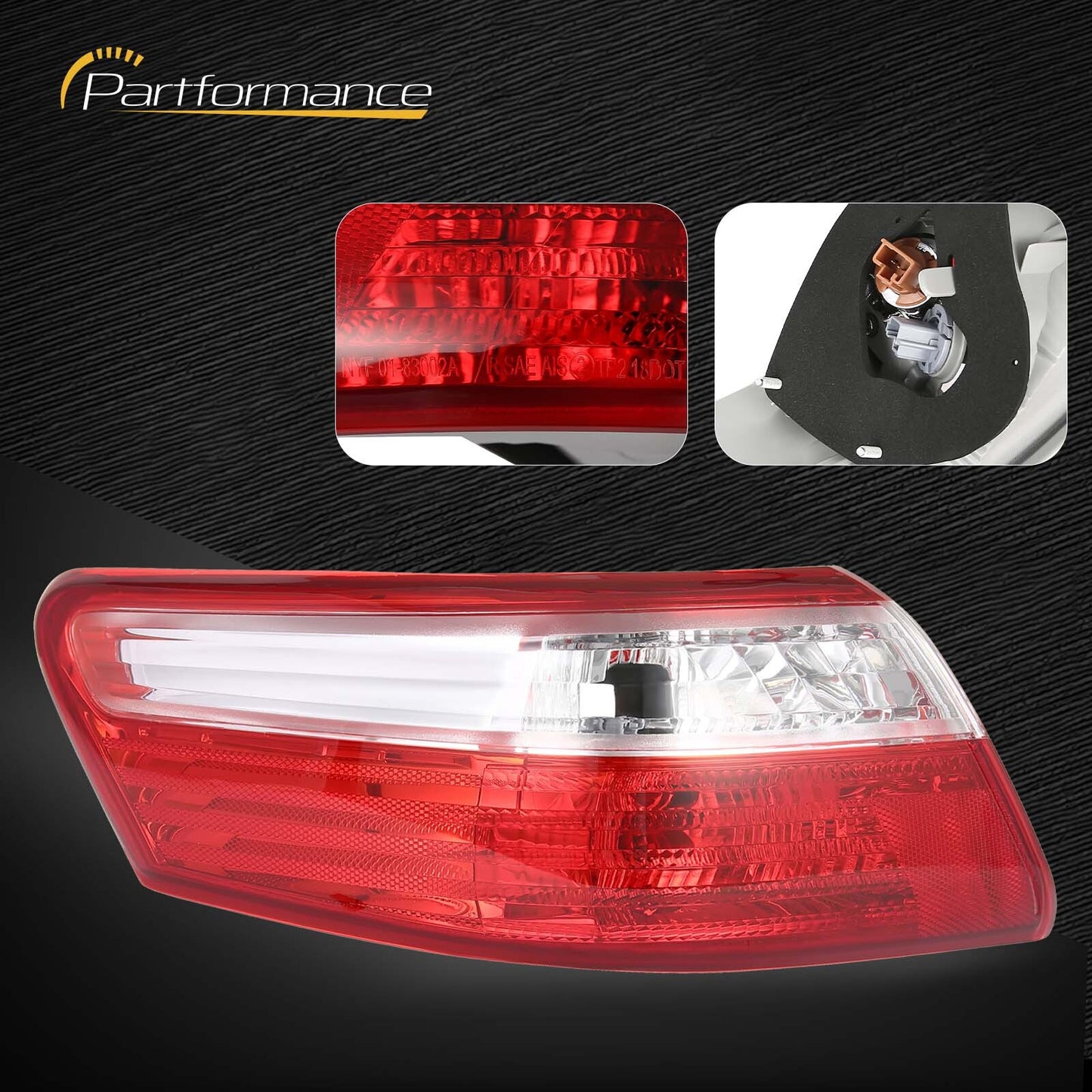For 2007 - 2009 for Camry Exterior Tail Light Rear Brake Light Assembly Left Side - v