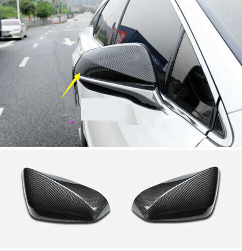 Carbon Fiber Exterior Side Rearview Mirror Cover Trim ABS for Lexus NX 2015-2020
