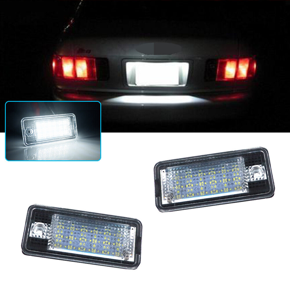 Full LED white license plate number lights suitable for Audi A3, for A4,S4, for A5,S5, for A6,S6, for A8,Q7, S8 Q