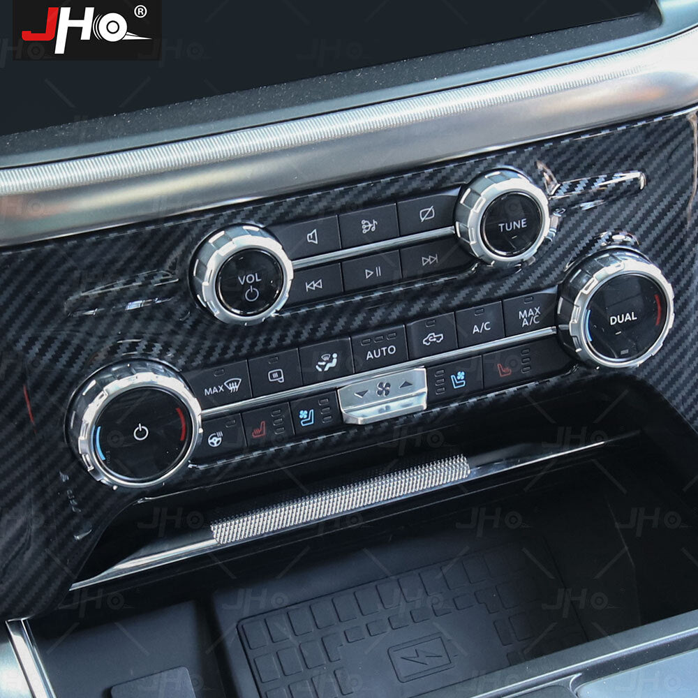 Carbon Fiber Center Control Knob Panel Cover Trim for Ford F150 2022-2024