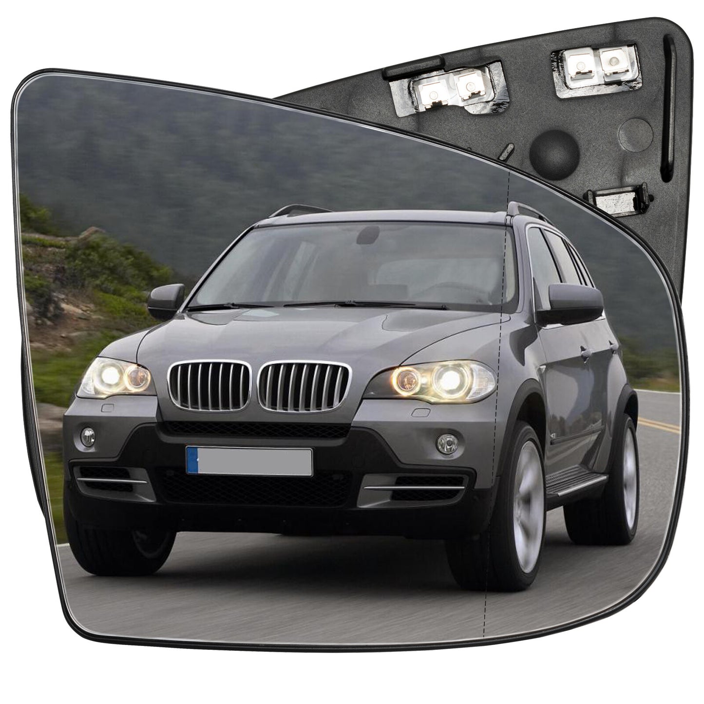 for Bmw X5 X6 E70 E71 E72 07-14 Right Side Wing Mirror Glass Heated Clip Concex Q
