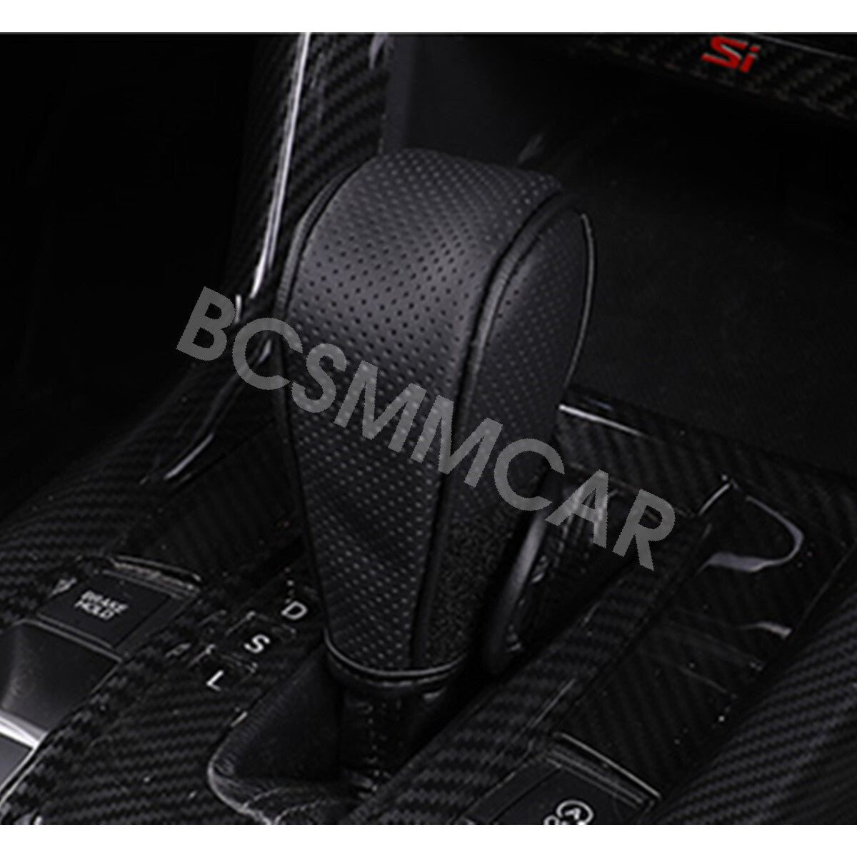 Car Gear Hand Shift Knob Cover Leather Handbrake Non-Slip Protector Black Q