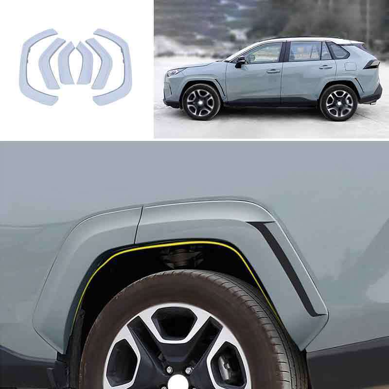6x for Toyota RAV4 2019-2023 Primed Fender Flares Wheel Arch Wide Body Kit Guard