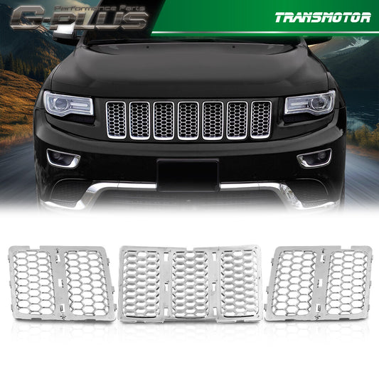 Front Grille Insert Mesh Honeycomb Cover Fits 2014 - 2016 for Jeep Grand Cherokee - v