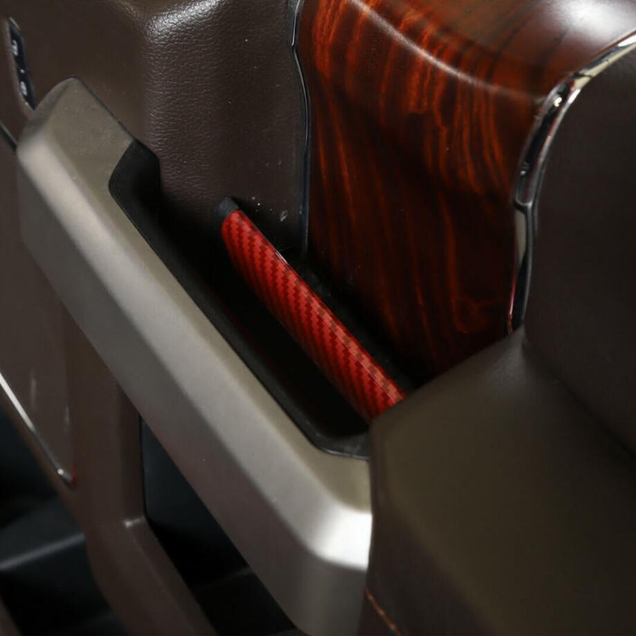 For 2015-2020 F150 Red Carbon Interior Door Handle Cover Trim Strips v