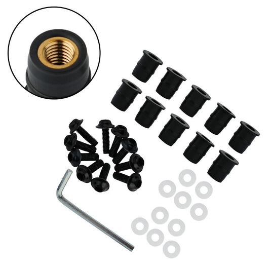 Screw Kit CNC Bolt Strength Windshield Accessory Aluminum+plastic Black v