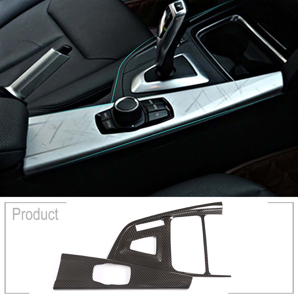 Matte Black ABS Center Multimedia Button Frame Trim for Maverick 2022 - 23- v