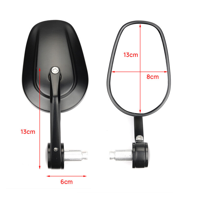 CNC adjustable round rearview mirrors for 7/8 inch stick-end motorcycles - n