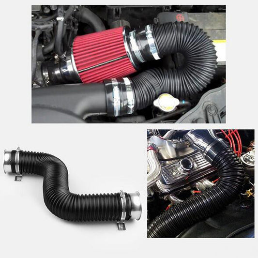 Auto Cold Air Intake Duct Turbo Piping Tube 3 Inlet Flexible Adjustable Hose Q