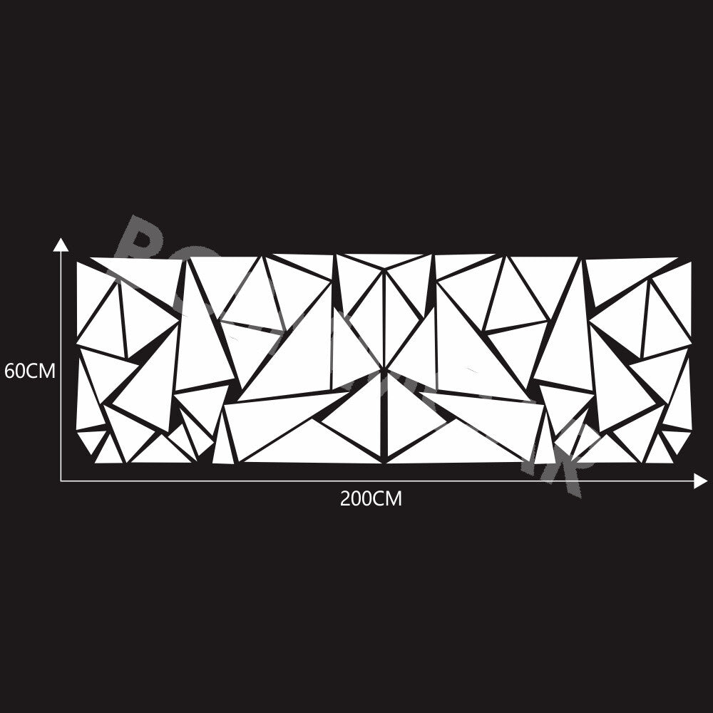 Car Graphics White Triangles Side Stickers Car Styling Adhesive Sport Decals