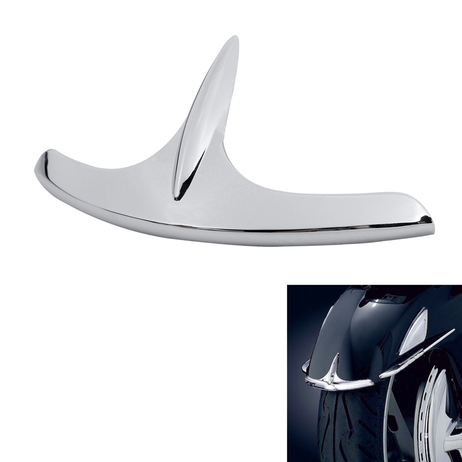 Chrome Front Fender Fairing Tip Trim Decoration for Honda Goldwing GL1800 01-17