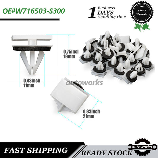 30PCS Exterior-Rocker Panel Molding Retainer Clip W/Sealer for Ford MKZ 2013-On