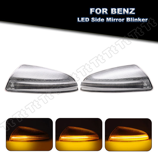 LED side mirror turn signal lights for 08-15 for Mercedes W164 C250 C300 C350 C63 AMG- v