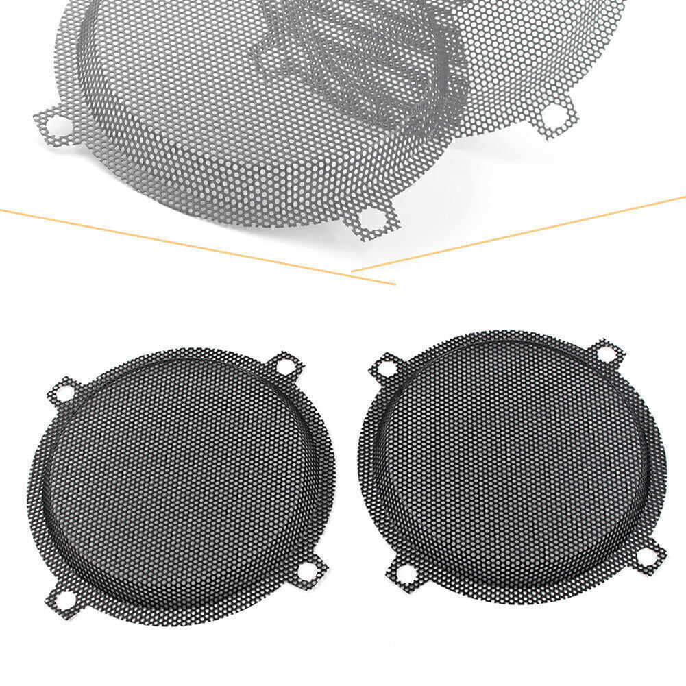 Wired Punched Steel Mesh Speaker Grills Black Fit for Harley Davidson Electra Glide