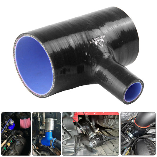 2.75 To 2.75 Silicone Hose 70mm T Shape Tube Pipe for 25mm ID BOV 3 BLACK