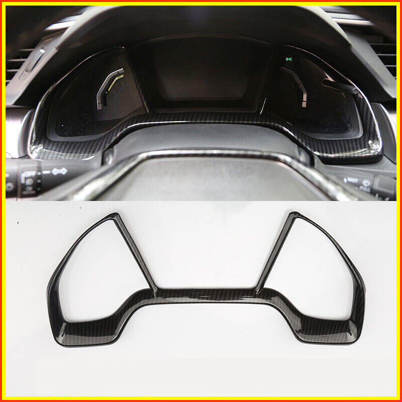 for Honda for Civic 16-21 Carbon Fiber Style Interior Console Dash Panel Frame Trim